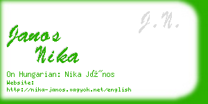 janos nika business card